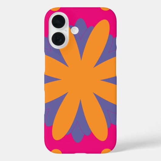 カラフルフローラ円形状 Case-Mate iPhoneケース (裏面)