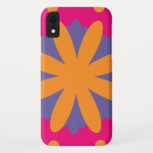 カラフルフローラ円形状 Case-Mate iPhoneケース (裏面)