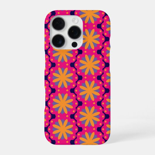 カラフルフローラ円形状 iPhoneケース (裏面)