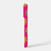 カラフルフローラ円形状 iPhoneケース (左側面)