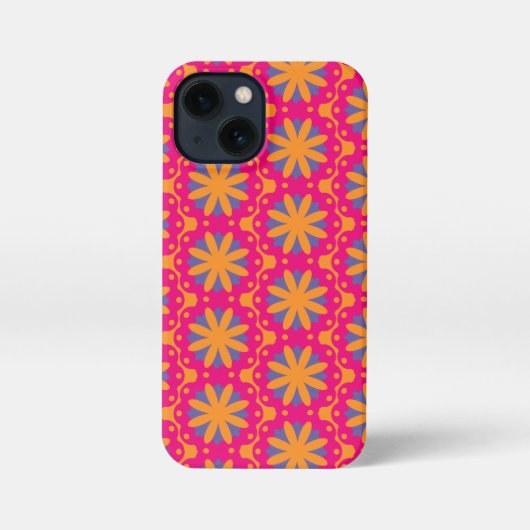 カラフルフローラ円形状 iPhoneケース (裏面)