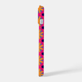 カラフルフローラ円形状 iPhone 15ケース (左側面)