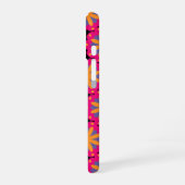 カラフルフローラ円形状 iPhone 16ケース (左側面)