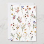 カラフルフローラ写真の卒業発表 案内状 (裏面)