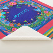 カラフルフローラ名カスタムおもしろい検査 シェルパブランケット (3/4)