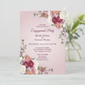 カラフルフローラ婚約招待状 招待状 (スタンド正面)