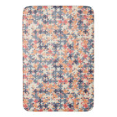 カラフルフローラ幾何学的シームレスパターン バスマット (正面縦)