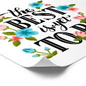 カラフルフローラ感動的引用文ポスター ポスター (角)