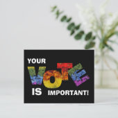 カラフルフローラ投票はがき ポストカード (スタンド正面)