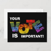 カラフルフローラ投票はがき ポストカード (正面/裏面)