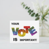 カラフルフローラ投票はがき ポストカード (スタンド正面)