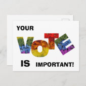 カラフルフローラ投票はがき ポストカード (正面/裏面)