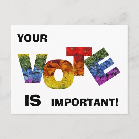 カラフルフローラ投票はがき ポストカード (正面)