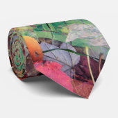カラフルフローラ抽象芸術パターン ネクタイ (ロール)