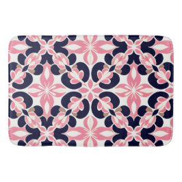 カラフルフローラ抽象芸術パターン バスマット