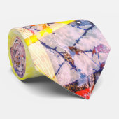 カラフルフローラ抽象芸術 ネクタイ (ロール)