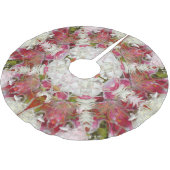 カラフルフローラ抽象芸術 ブラッシュドポリエステルツリースカート (アングル)