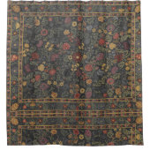 カラフルフローラ敷物パターン シャワーカーテン (正面)