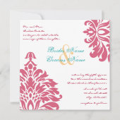 カラフルフローラ春の結婚式 招待状 (正面)