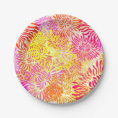 カラフルフローラ春 ペーパープレート (正面)