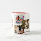 カラフルフローラ最高のママEver Photo Grid Keepsake ツートーンマグカップ (中央)