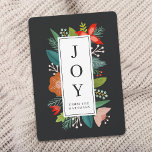 カラフルフローラ枠 | Joy |休日 シーズンカード<br><div class="desc">このスタイリッシュホリデーカードは、フロントにフローラのフレームあいさつ読つ(「JOY」とあなたの名前)と個人メッセージのテンプレートを含むカスタムの色のバックを備えている。Orabellaのプリントが作成したすべてのアートワーク – 他の場所でこのデザインを見つけることはできない！:)</div>