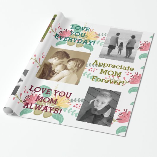 カラフルフローラ母の日 ラッピングペーパー (アンロールド)