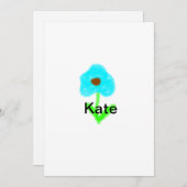 カラフルフローラ水の色を追加する名前文字 シーズンカード (正面/裏面)