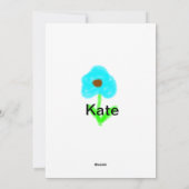 カラフルフローラ水の色を追加する名前文字 シーズンカード (裏面)