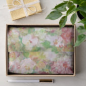 カラフルフローラ水彩色コラージュ 薄葉紙 (ギフト)