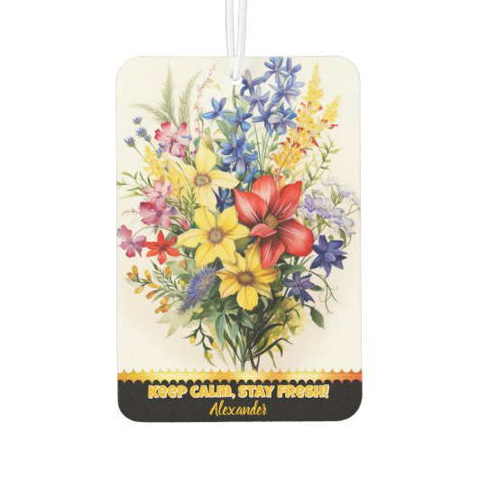 カラフルフローラ消泡剤 カーエアーフレッシュナー (裏面)