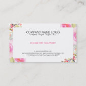 カラフルフローラ爆発ウェディングプランナーデザイン 名刺 (裏面)