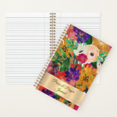 カラフルフローラ称賛と祈りの言葉ジャーナル ノートブック (内側)