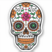 カラフルフローラ糖スカル1号 シール (正面)