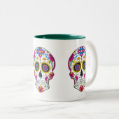 カラフルフローラ糖スカル ツートーンマグカップ (正面右)