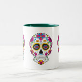 カラフルフローラ糖スカル ツートーンマグカップ (中央)
