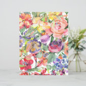 カラフルフローラ紙シート数々の- – カラー花模様2 (スタンド正面)