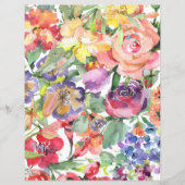 カラフルフローラ紙シート数々の- – カラー花模様2 (正面)