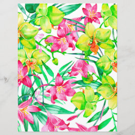 カラフルフローラ紙シート – 蘭