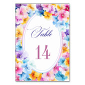 カラフルフローラ結婚のテーブル番号 テーブルナンバー (正面)