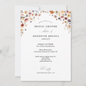 カラフルフローラ結婚のブライダルシャワー招待 招待状 (正面)