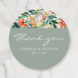 カラフルフローラ結婚の フェイバータグ