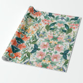 カラフルフローラ結婚の ラッピングペーパー (アンロールド)