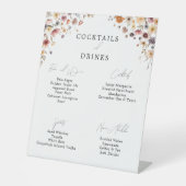 カラフルフローラ結婚ズ飲料バー 台座サイン (正面)