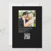 カラフルフローラ結婚フィエスタの写真とQRコード 招待状 (裏面)