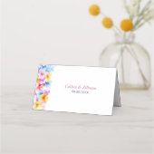 カラフルフローラ結婚座席表 プレイスカード (裏面)