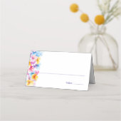 カラフルフローラ結婚座席表 プレイスカード (正面)