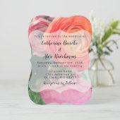 カラフルフローラ結婚式招待状 招待状 (スタンド正面)