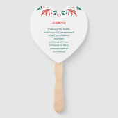 カラフルフローラ結婚式 プログラム ハンドファン (裏面)