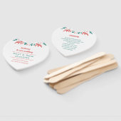 カラフルフローラ結婚式 プログラム ハンドファン (組立なし)